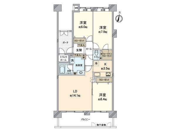 アンピール香椎駅前 間取図(平面図) アンピール香椎駅前 間取図(平面図)