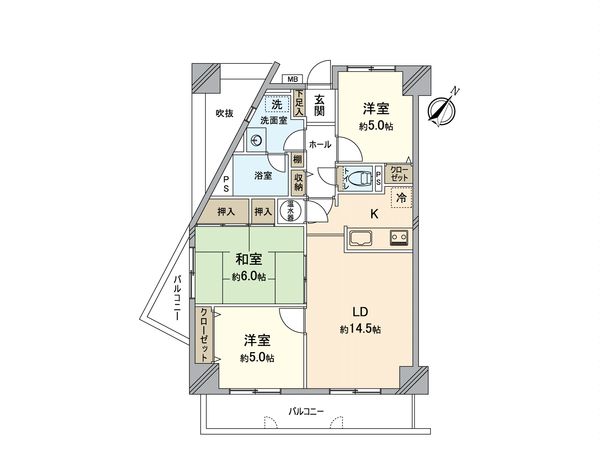 ロワールマンション和白5 間取図(平面図) ロワールマンション和白5 間取図(平面図)