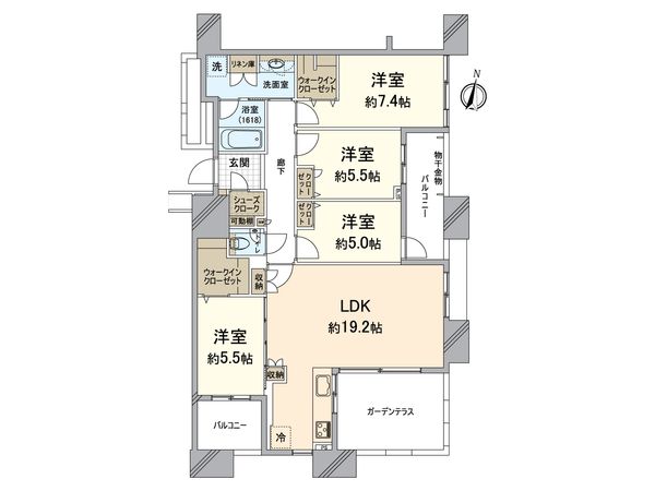 アイランドシティオーシャン&フォレストタワーレジデンスWEST棟 間取図(平面図)