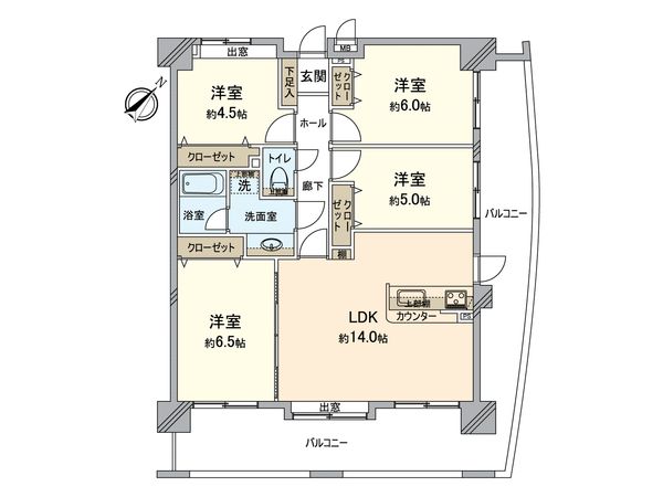 JGMベリテュード箱崎公園ファーストステージ 間取図(平面図) JGMベリテュード箱崎公園ファーストステージ 間取図(平面図)