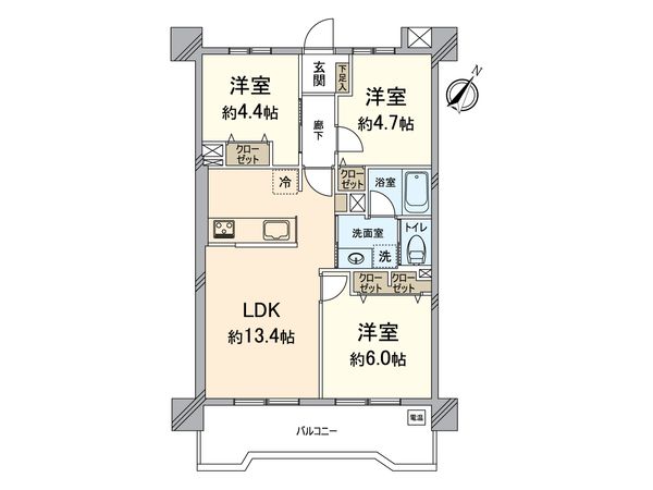 シティライフ箱崎6 間取図(平面図) シティライフ箱崎6 間取図(平面図)