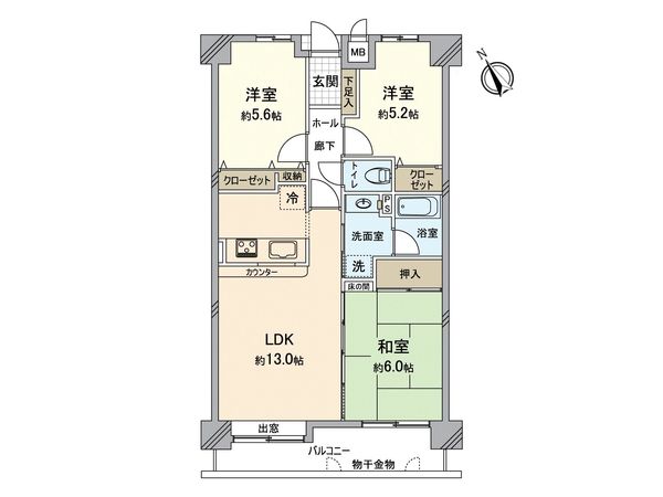 コアマンション和白東パセオ 間取図(平面図) コアマンション和白東パセオ 間取図(平面図)