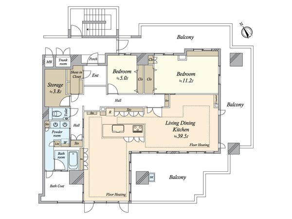 CLUB THE.薬院ステーションタワー 間取図(平面図) 間取図(平面図)