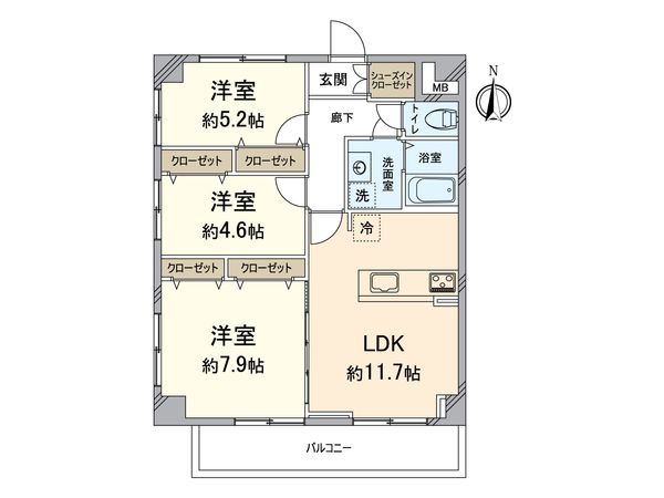 エバーライフ筥松第一 間取図(平面図)