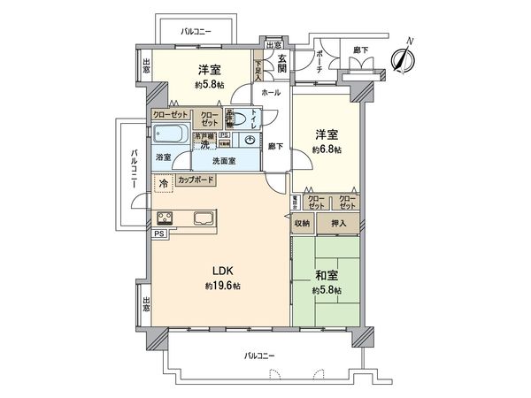 ベルヴィ香椎 六番館 間取図(平面図) ベルヴィ香椎 六番館 間取図(平面図)