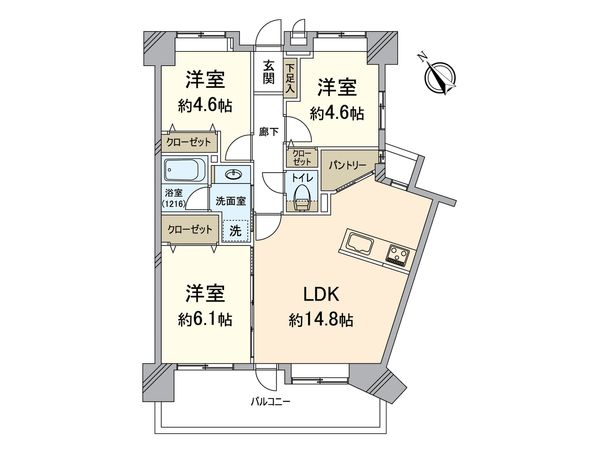 JGMベリテュード箱崎公園セカンドステージ 間取図(平面図) 間取図(平面図)