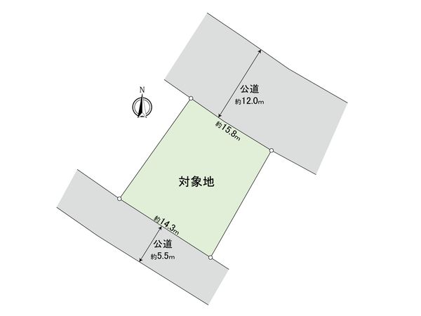 大野城市つつじケ丘二丁目土地 地形図