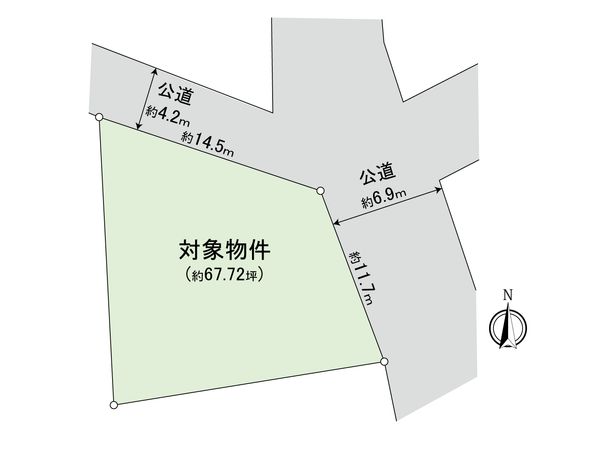 春日市下白水北6丁目土地 区画図