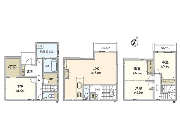 大野城市雑餉隈町1丁目 新築戸建 間取図(平面図) 大野城市雑餉隈町1丁目 新築戸建 間取図(平面図)