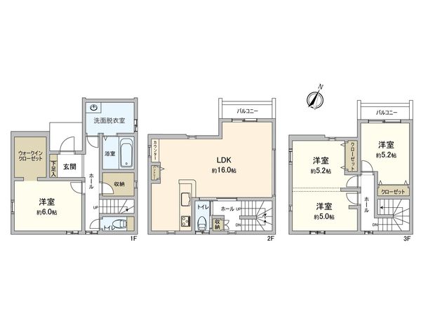 大野城市雑餉隈町1丁目 新築戸建 間取図(平面図) 大野城市雑餉隈町1丁目 新築戸建 間取図(平面図)