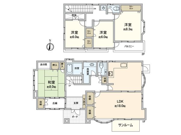 大野城市月の浦二丁目 戸建 間取図(平面図) 間取図(平面図)