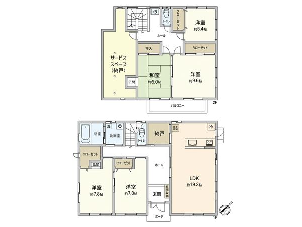 大野城市平野台一丁目戸建 間取図(平面図)