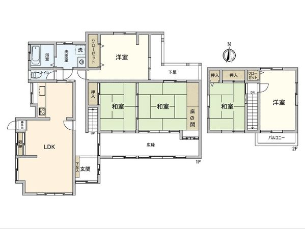 筑紫野市紫一丁目戸建 間取図(平面図) 筑紫野市紫一丁目戸建 間取図(平面図)