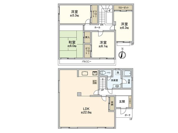 春日市紅葉ヶ丘東7丁目 戸建 間取図(平面図)