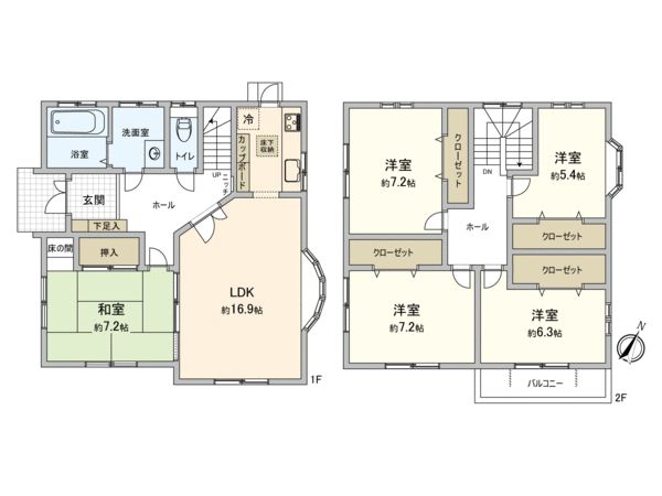 春日市昇町五丁目戸建 間取図(平面図) 春日市昇町五丁目戸建 間取図(平面図)