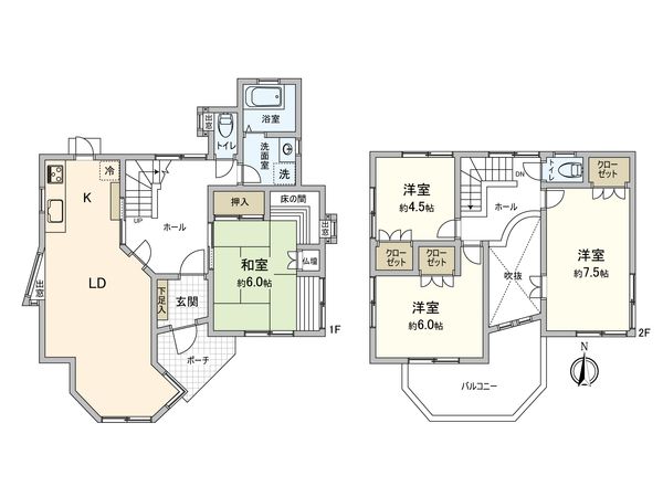 大野城市大城五丁目戸建 間取図(平面図) 大野城市大城五丁目戸建 間取図(平面図)