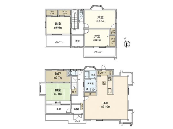 太宰府市青山三丁目戸建 間取図(平面図) 太宰府市青山三丁目戸建 間取図(平面図)