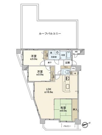 三愛シティライフ博多南 間取図(平面図)