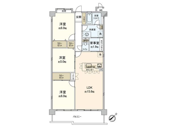 エンゼルブレッサ大野城中央 間取図(平面図)