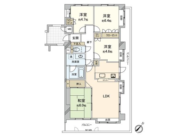 春日宝町パーク・ホームズ 間取図(平面図)