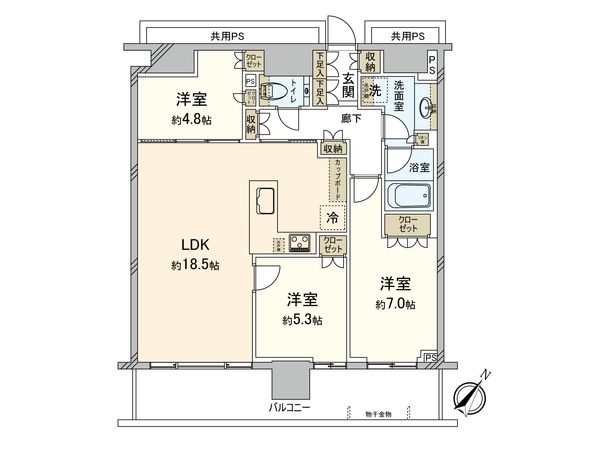 Briillia Tower西新・PRALIVA 間取図(平面図) 間取図(平面図)