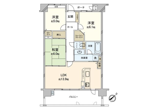 ペルル筑紫野 間取図(平面図) ペルル筑紫野 間取図(平面図)