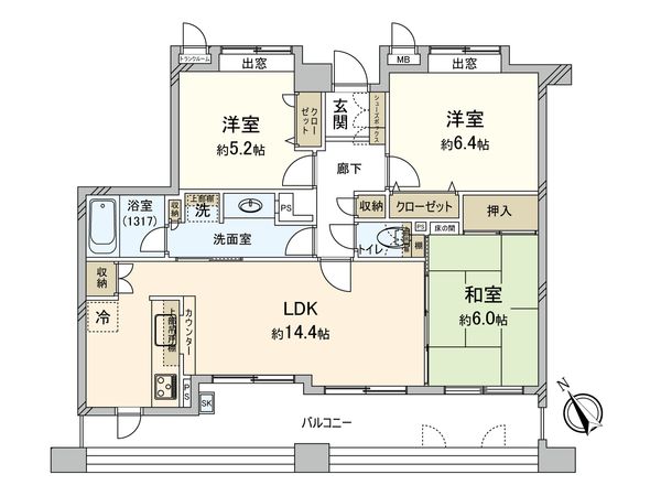 エンゼルハイム春日原東町 間取図(平面図) 間取図(平面図)