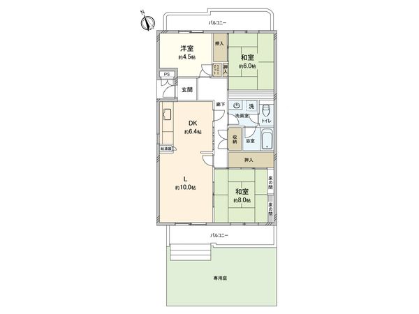 春日サンハイツ7号棟 間取図(平面図) 春日サンハイツ7号棟 間取図(平面図)