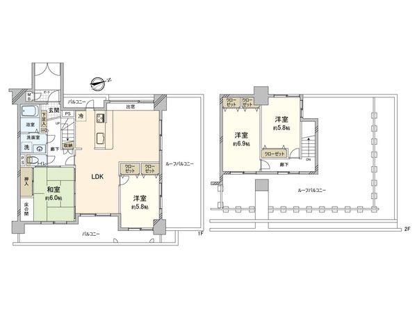 サングレート春日 間取図(平面図) サングレート春日 間取図(平面図)