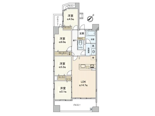 ロワール春日原駅前2番館 間取図(平面図) ロワール春日原駅前2番館 間取図(平面図)