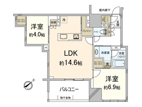 レーベン福岡天神 ONE TOWER 間取図