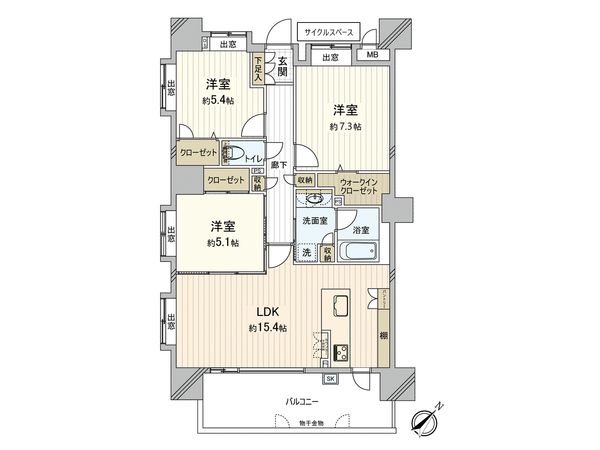 ファーネスト白木原駅前ルクシア 間取図(平面図)