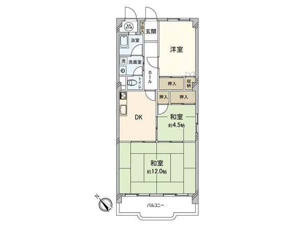 朝倉街道ハイツ 間取図(平面図)