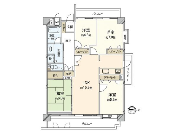 アーサー春日パラシオ 間取図(平面図)