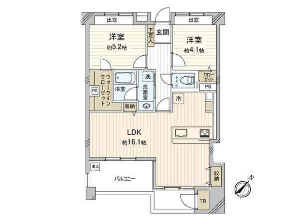 クローバーハイツ雑餉隈 間取図(平面図) クローバーハイツ雑餉隈 間取図(平面図)