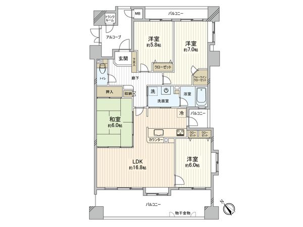 アーバンパレス春日公園 間取図(平面図)
