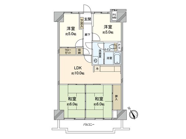エバーライフ井尻駅南 間取図(平面図) エバーライフ井尻駅南 間取図(平面図)