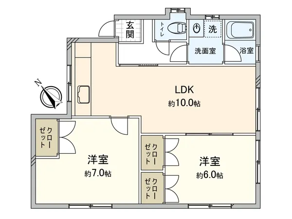 南西向きで陽当たり良好