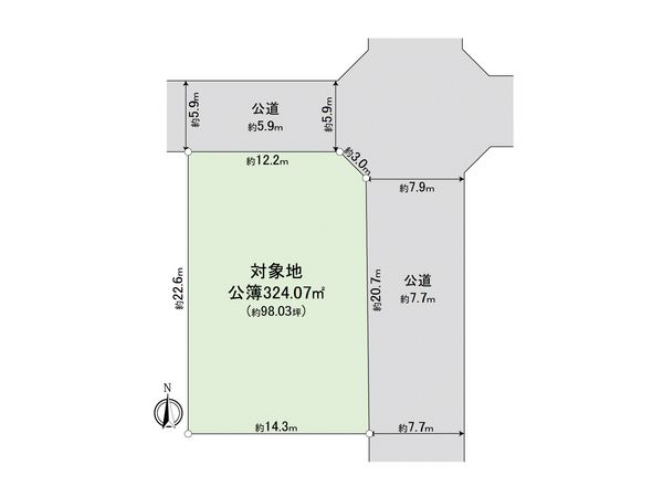 南区長住二丁目 土地 区画図