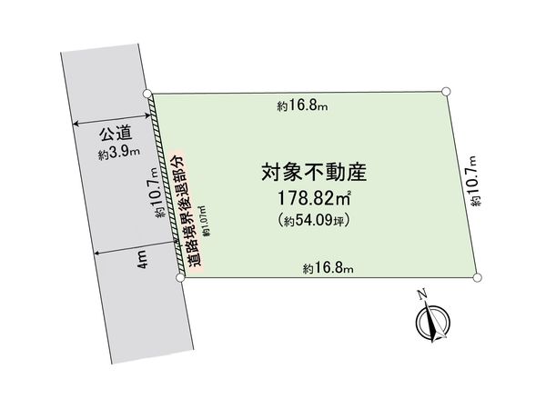 南区長住一丁目 土地 間取図(平面図)