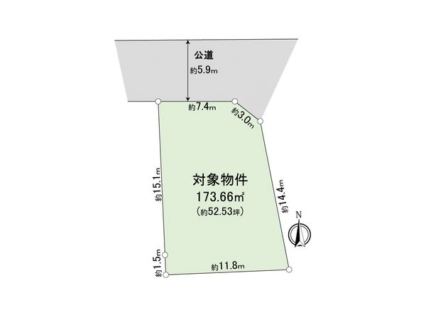 南区長丘五丁目 土地 間取図(平面図)