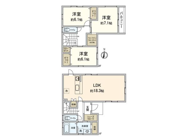 南区長住一丁目 戸建 間取図(平面図)