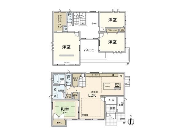 東区香椎照葉7丁目 戸建 間取図(平面図) 東区香椎照葉7丁目 戸建 間取図(平面図)