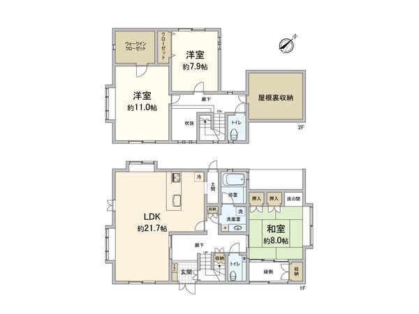 篠栗町庄六丁目 中古戸建 間取図(平面図) 篠栗町庄六丁目 中古戸建 間取図(平面図)