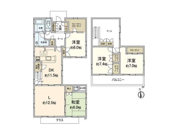 南区長丘三丁目 戸建 間取図(平面図) 南区長丘三丁目 戸建 間取図(平面図)