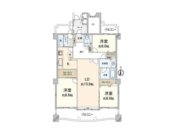 ルッシュ・西公園 間取図(平面図) ルッシュ・西公園 間取図(平面図)