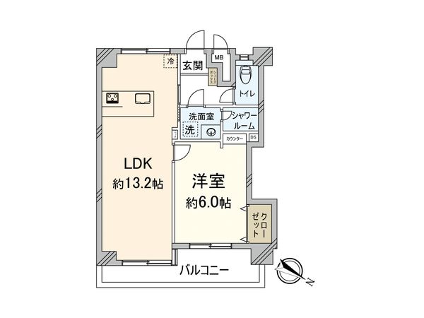 ニユ―ライフ天神 間取図(平面図) ニユ―ライフ天神 間取図(平面図)