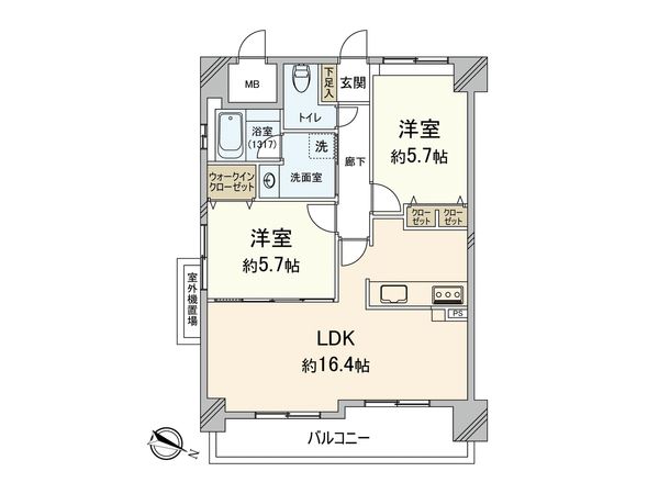 ロワールマンション西公園東 間取図(平面図)