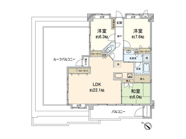 アーサー別府パレステージ 間取図(平面図)