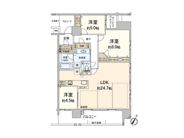 プレサンスロジェ薬院二丁目 間取図(平面図) プレサンスロジェ薬院二丁目 間取図(平面図)